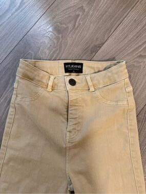 FITJEANS Women’s High-Rise Sand/Tan Stretch Jeans